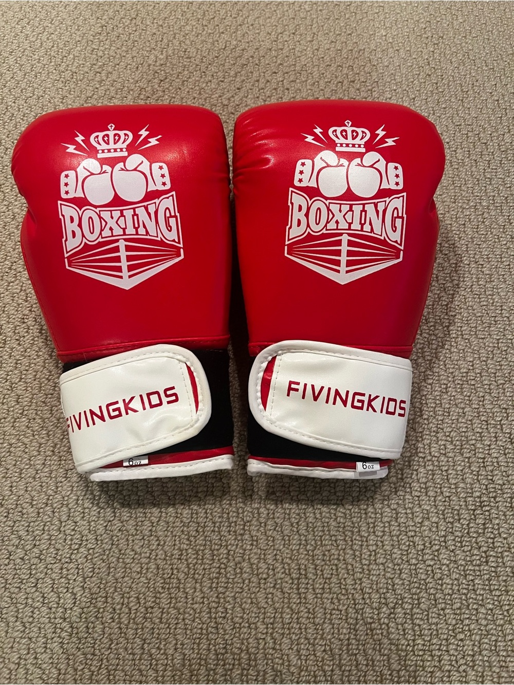 Red 6oz Boxing Gloves Youth Training Fitness Punching Bag Gloves New